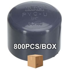 800pcs/Box 3/4 in. SCH-80 PVC End Caps Slip/Socket NSF ASTM D2467-Listed Wholesale Plumbing Special