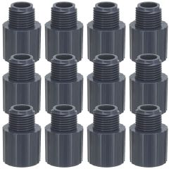 12-Pack 1 in. SCH-80 PVC Male Adapters Pipe Fittings NSF ASTM D2467/D2464 NPT