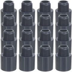 16-Pack 1 in. SCH-80 PVC Male Adapters Pipe Fittings NSF ASTM D2467/D2464 NPT