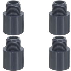 4-Pack 1 in. SCH-80 PVC Male Adapters Pipe Fittings NSF ASTM D2467/D2464 NPT