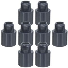 8-Pack 1 in. SCH-80 PVC Male Adapters Pipe Fittings NSF ASTM D2467/D2464 NPT