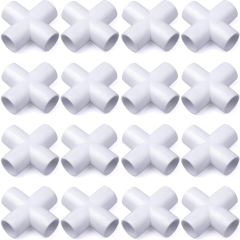 16-Pack 1/2 in. 4-Way PVC Cross ASTM SCH40 Furniture-Grade Fittings