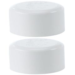 2-Pack 3 in. Schedule 40 PVC End Cap Pipe Fittings NSF SCH40 ASTM D2466