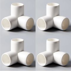 4-Pk 1/2 in. 3-Way SCH-40 PVC Fittings ASTM D2466 Plumbing-Grade