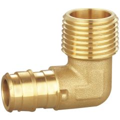 247Garden 1/2 in. PEX-A x 1/2 in. NPT Male Thread Elbow (NSF Lead Free Brass F1960 PEX Cold Expansion Fitting)