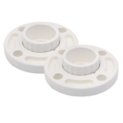 2-Pack 2" Schedule-80 PVC Van Stone Flanges Socket Connection Set of 2 High Pressure Pipe Fittings ASTM D2467