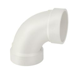 2 in. Heavy-Duty DWV 90° Elbow Hub 1/4 Bend Drain Waste Vent PVC Fitting ASTM D2665 NSF