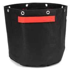 247Garden 7-Gallon LST/Bonsai Training Fabric Pot W/ 8 Support Rings, 260GSM, Black Grow Bag w/Short Red Handles 12H x 13D