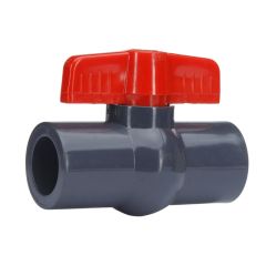 1/2 in. Heavy-Duty PVC Compact Ball Valve Socket-Type for SCH40/SCH80 Pipe Fitting