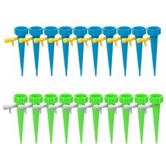 247Garden Auto-Water Drippers w/Adjustable & Automatic Irrigation Switch Control Valve for Plants, 20-Pack Blue/Green
