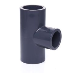 3/4 x 1/2 in. Schedule 80 PVC Reducing Tee 3-Way Sch80 Straight Pipe Fitting (Socket)