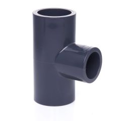 1-1/4 x 1/2 in. Schedule 80 PVC Reducing Tee 3-Way Sch-80 Pipe Straight T-Fitting, Socket NSF ASTM D2467