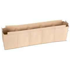 247Garden 1X5' 5X Cubical Frame Grow Bed PVC-Ready w/Dividing Walls (400GSM Tan Color Grow Bag Only, No PVC Fittings, No Poles)