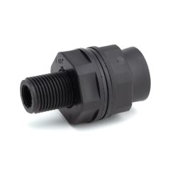 1/2 in. ABS Bulkhead Tank Connector w/2 Gaskets, Male/Female Fitting Reef-Safe