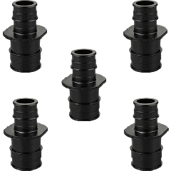 5-Pack 1" x 3/4" PEX-A Reducing Couplings PPSU Plastic Cold Expansion Fittings ASTM F1960 NSF