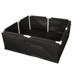 247Garden 4X4 PVC Frame Fabric Grow Bed/Raised Square Garden Bag (120-Gallon Black, Complete Kit)