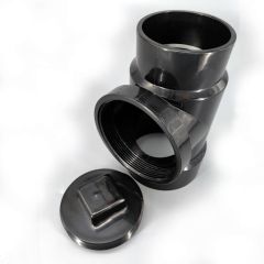 4" x 3" x 4" ABS Cleanout Tee w/ Plug DWV Pipe Fitting NSF ASTM D2661 