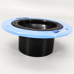 4 X 4 in. Closet Flange - Hub w/ Adjustable Metal Rings Epoxy Coated DWV Pipe Fitting NSF ASTM D2661