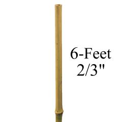 247Garden 6-Feet 2/3" (16-18mm) Natural Bamboo Stake (USDA-Approved)