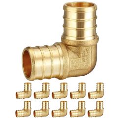 10-Pack PEX-B 3/4 in. 90° Elbow for PEX-B Pipe/Tubing (No Lead Brass) - 10 PIECES Crimp Fittings