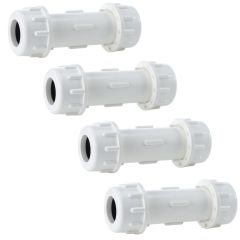 4-Pack 3/4 in. Schedule 40 PVC Compression Couplings/Couplers