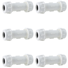 6-Pack 3/4 in. Schedule 40 PVC PVC Compression Couplings/Couplers