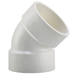 6" DWV 45° ELBOW Hub PVC Fitting ASTM D2665 NSF