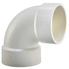 6" DWV 90-DEGREE ELBOW 1/4 Bend Hub PVC Fitting ASTM D2665 NSF