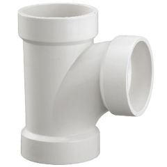 1-1/2" DWV Sanitary Tee Hub PVC Fitting ASTM D2665 NSF