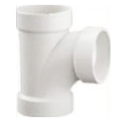 6" DWV Sanitary Tee Hub PVC Fitting ASTM D2665 NSF