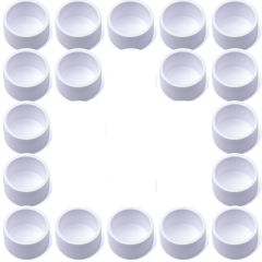 18-Pk 3/4 in. PVC End Caps ASTM SCH40 Furniture-Grade Fittings