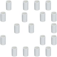 18-Pack 3/4 in. SCH-40 PVC Couplings Plumbing-Grade Pipe Fittings Slip/Socket NSF ANSI ASTM D2466