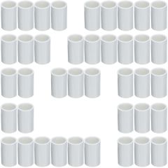 40-Pack 3/4 in. SCH-40 PVC Couplings Plumbing-Grade Pipe Fittings Slip/Socket NSF ANSI ASTM D2466