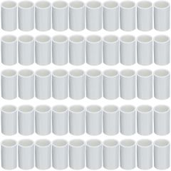 50-Pack 3/4 in. SCH-40 PVC Couplings Plumbing-Grade Pipe Fittings Slip/Socket NSF ANSI ASTM D2466