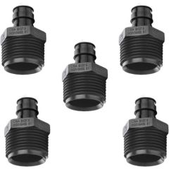 5-Pack 1/2" PEX-A x MPT Male Adapters PPSU Plastic Cold Expansion PEX Fittings ASTM F1960 NSF