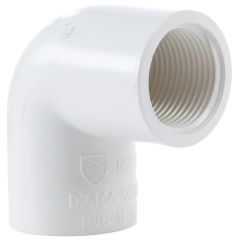 1-1/2 in. SCH40 PVC 90-Degree Female-Threaded Elbow NSF ASTM D2466 Pipe Fitting 1.5" Socket x FPT