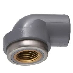 3/4 in. SCH80 PVC 90-Degree Female Elbow w/Brass Threaded Fitting NSF ASTM D2467 PVC Slip x FPT Brass Connector