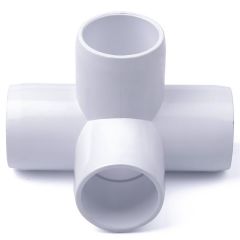 1/2 in. 4-Way SCH-40 PVC Fitting ASTM D2466 Plumbing-Grade