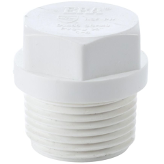 3/4 in. Schedule 40 PVC Male Threaded Plug/MPT End Cap Pipe Fitting NSF SCH40 ASTM D2466 0.75"