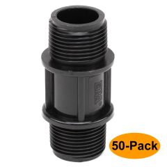 50-Pk 1/2 in. HDPE PP ABS Male Threaded Nipples