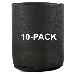 10-Pack 247Garden 1/4 Gallon Basic Aeration Fabric Pots/Plant Grow Bags (Black Color, 200GSM, 5H x 4D)