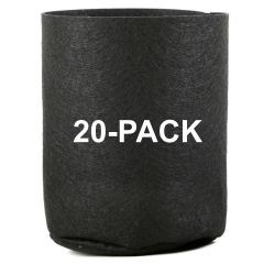 20-Pack 247Garden 1/4 Gallon Basic Aeration Fabric Pots/Plant Grow Bags (Black Color, 200GSM, 5H x 4D)