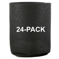 24-Pack 247Garden 1/4 Gallon Basic Aeration Fabric Pots/Plant Grow Bags (Black Color, 200GSM, 5H x 4D)