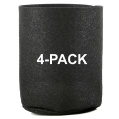 4-Pack 247Garden 1/4 Gallon Basic Aeration Fabric Pots/Plant Grow Bags (Black Color, 200GSM, 5H x 4D)
