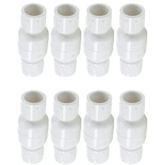 8-Pack 3/4 in. Schedule 40 PVC Spring Check Valves, Socket Type