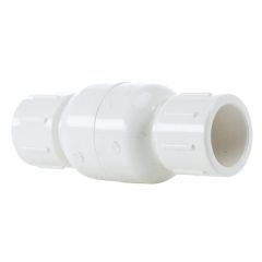 1-1/4 in. Schedule 40 PVC Inline Spring Check Valve SxS Socket-Fitting for Sch40/80 PVC Pipes