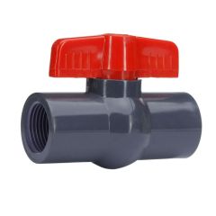 1/2 in. Heavy-Duty PVC Compact Ball Valve Threaded-type for SCH40/SCH80 Pipe Fitting