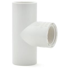1/2 in. Schedule 40 PVC Female-Threaded Tee 3-Way Pipe T-Fitting (Socket x FPT x Socket) SCH40 ASTM D2466