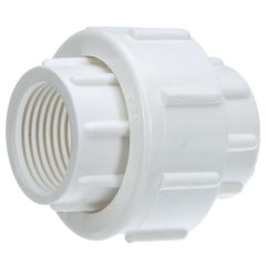 1/2 in. PVC Union w/ Threaded Ends & EPDM O-Ring Seals Schedule-40 Pipe Fitting FPTxFPT