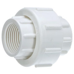 3 in. SCH40 PVC Female Threaded Union w/ EPDM O-Ring Seal Schedule-40 Pipe/Repair Fitting F1970 3" FNPT x FNPT